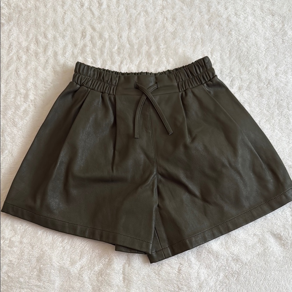 Zara Kids Olive Green Pull-On Shorts